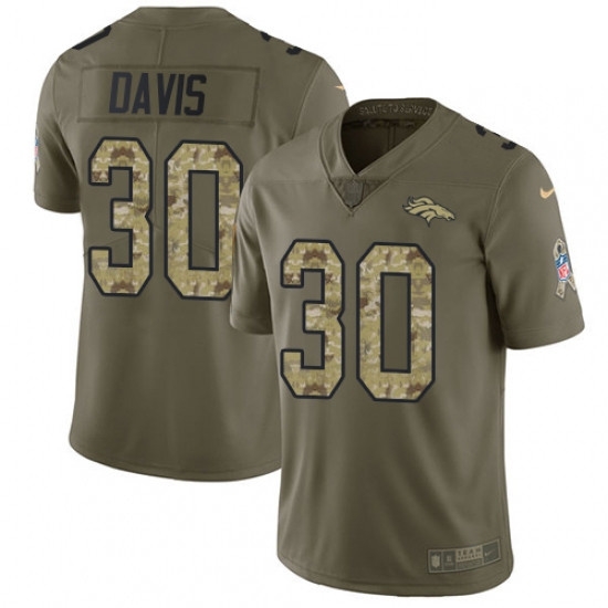 Men Nike Denver Broncos 30 Terrell Davis Limited OliveCamo 2017 Salute to Service NFL Jersey Men Nike Denver Broncos 30 Terrell Davis Limited OliveCamo 2017 Salute to Service NFL Jersey