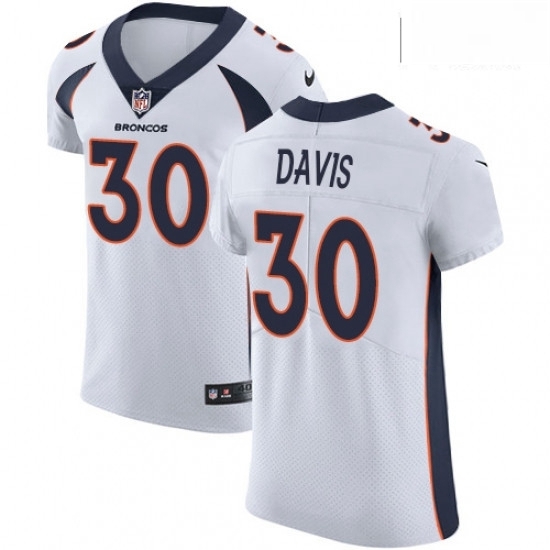 Men Nike Denver Broncos 30 Terrell Davis White Vapor Untouchable Elite Player NFL Jersey Men Nike Denver Broncos 30 Terrell Davis White Vapor Untouchable Elite Player NFL Jersey