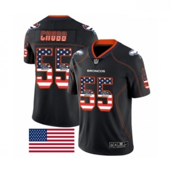 Men Nike Denver Broncos 55 Bradley Chubb Limited Black Rush USA Flag NFL Jersey Men Nike Denver Broncos 55 Bradley Chubb Limited Black Rush USA Flag NFL Jersey