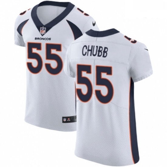 Men Nike Denver Broncos 55 Bradley Chubb White Vapor Untouchable Elite Player NFL Jersey Men Nike Denver Broncos 55 Bradley Chubb White Vapor Untouchable Elite Player NFL Jersey