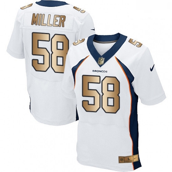 Men Nike Denver Broncos 58 Von Miller Elite WhiteGold NFL Jersey Men Nike Denver Broncos 58 Von Miller Elite WhiteGold NFL Jersey