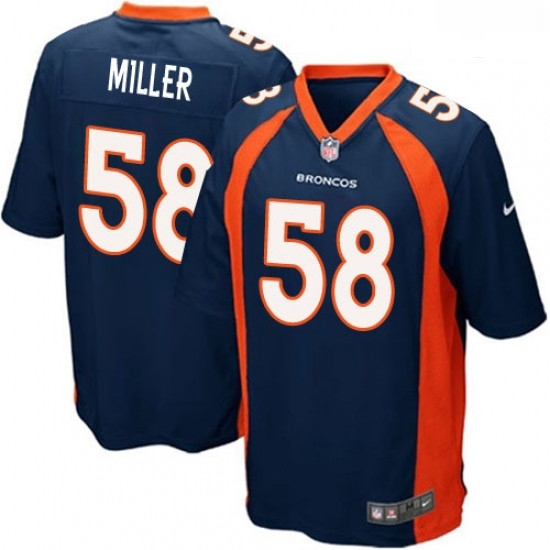 Men Nike Denver Broncos 58 Von Miller Game Navy Blue Alternate NFL Jersey Men Nike Denver Broncos 58 Von Miller Game Navy Blue Alternate NFL Jersey