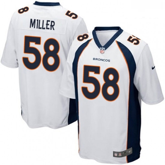 Men Nike Denver Broncos 58 Von Miller Game White NFL Jersey Men Nike Denver Broncos 58 Von Miller Game White NFL Jersey