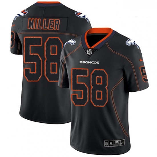 Men Nike Denver Broncos 58 Von Miller Limited Lights Out Black Rush NFL Jersey Men Nike Denver Broncos 58 Von Miller Limited Lights Out Black Rush NFL Jersey