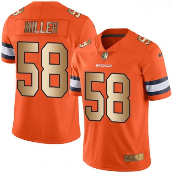 Men Nike Denver Broncos 58 Von Miller Limited OrangeGold Rush NFL Jersey Men Nike Denver Broncos 58 Von Miller Limited OrangeGold Rush NFL Jersey
