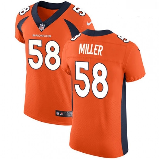 Men Nike Denver Broncos 58 Von Miller Orange Team Color Vapor Untouchable Elite Player NFL Jersey Men Nike Denver Broncos 58 Von Miller Orange Team Color Vapor Untouchable Elite Player NFL Jersey