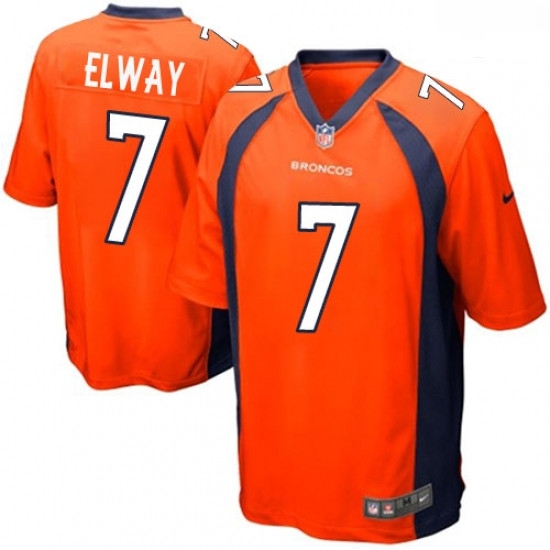 Men Nike Denver Broncos 7 John Elway Game Orange Team Color NFL Jersey Men Nike Denver Broncos 7 John Elway Game Orange Team Color NFL Jersey