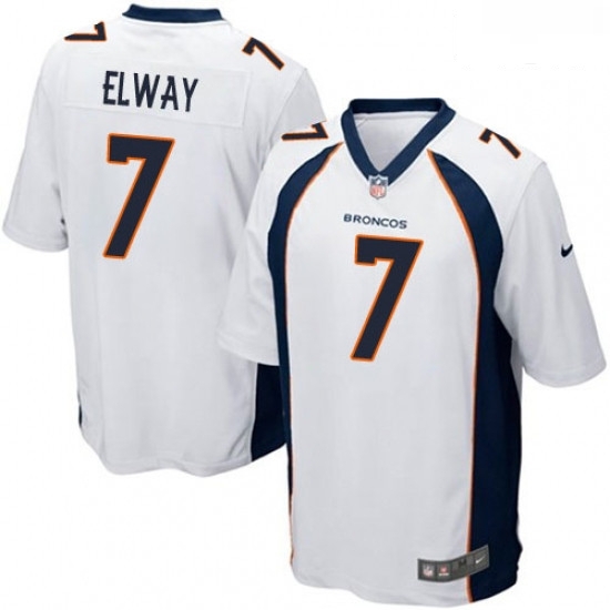 Men Nike Denver Broncos 7 John Elway Game White NFL Jersey Men Nike Denver Broncos 7 John Elway Game White NFL Jersey