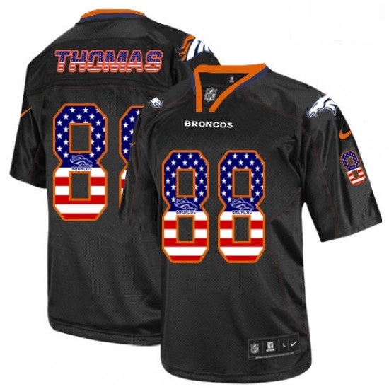 Men Nike Denver Broncos 88 Demaryius Thomas Elite Black USA Flag Fashion NFL Jersey Men Nike Denver Broncos 88 Demaryius Thomas Elite Black USA Flag Fashion NFL Jersey