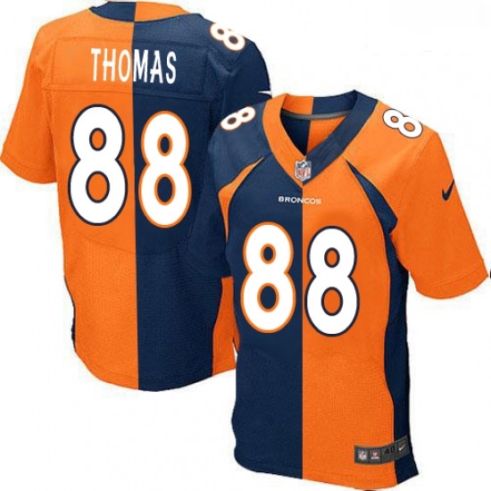 Men Nike Denver Broncos 88 Demaryius Thomas Elite OrangeNavy Split Fashion NFL Jersey Men Nike Denver Broncos 88 Demaryius Thomas Elite OrangeNavy Split Fashion NFL Jersey