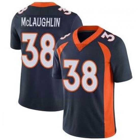 Men Nike Denver Broncos Jaleel McLaughlin #38 Blue Vapor Limited Stitched Jersey Men Nike Denver Broncos Jaleel McLaughlin #38 Blue Vapor Limited Stitched Jersey