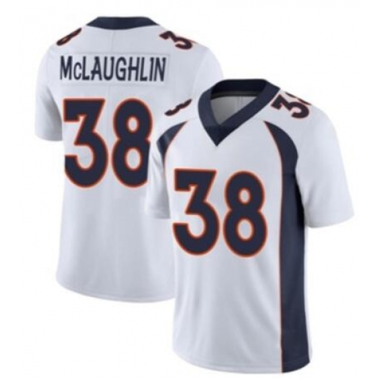 Men Nike Denver Broncos Jaleel McLaughlin #38 White Vapor Limited Stitched Jersey Men Nike Denver Broncos Jaleel McLaughlin #38 White Vapor Limited Stitched Jersey