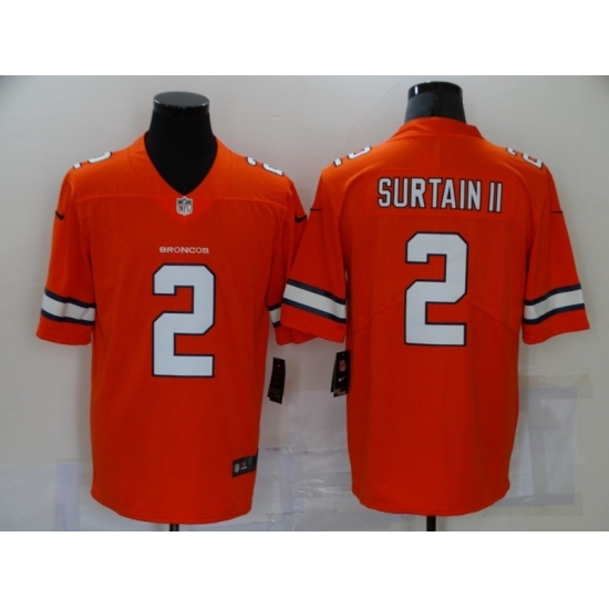 Men's Denver Broncos #2 Patrick Surtain II Nike Orange 2021 Draft First Round Pick Limited Jersey Men's Denver Broncos #2 Patrick Surtain II Nike Orange 2021 Draft First Round Pick Limited Jersey