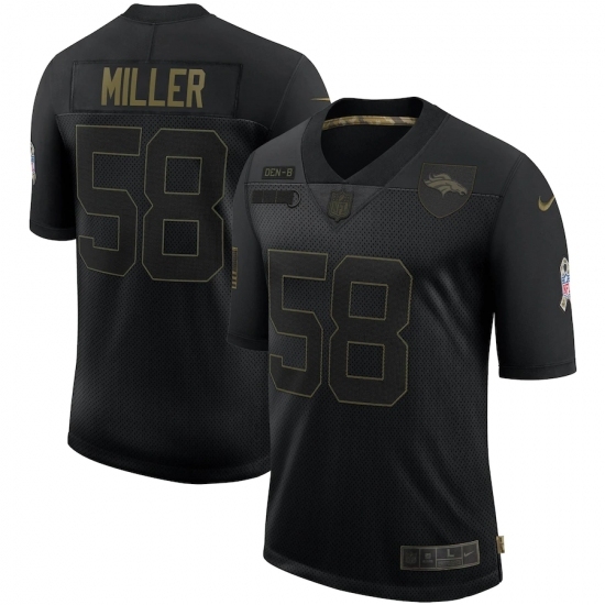 Men's Denver Broncos #58 Von Miller Black Nike 2020 Salute To Service Limited Jersey Men's Denver Broncos #58 Von Miller Black Nike 2020 Salute To Service Limited Jersey