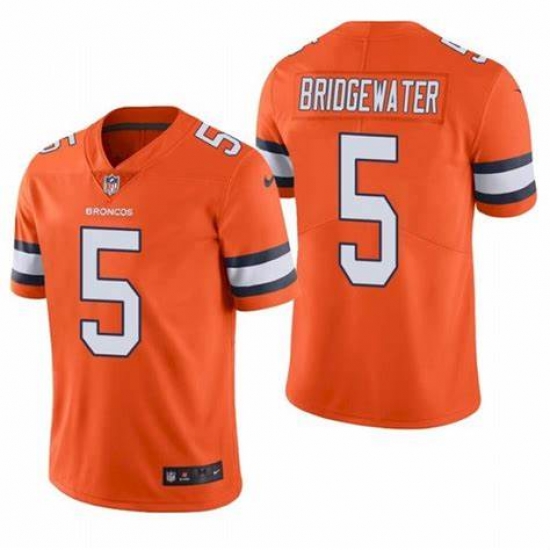 Men's Denver Broncos Teddy Bridgewater Orange Color Rush Jersey Men's Denver Broncos Teddy Bridgewater Orange Color Rush Jersey
