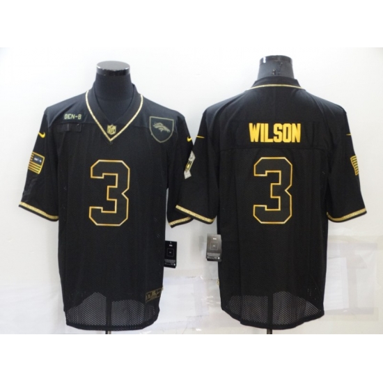 Men's Nike Denver Broncos #3 Russell Wilson Black 2020 Salute To Service Limited Jersey Men's Nike Denver Broncos #3 Russell Wilson Black 2020 Salute To Service Limited Jersey