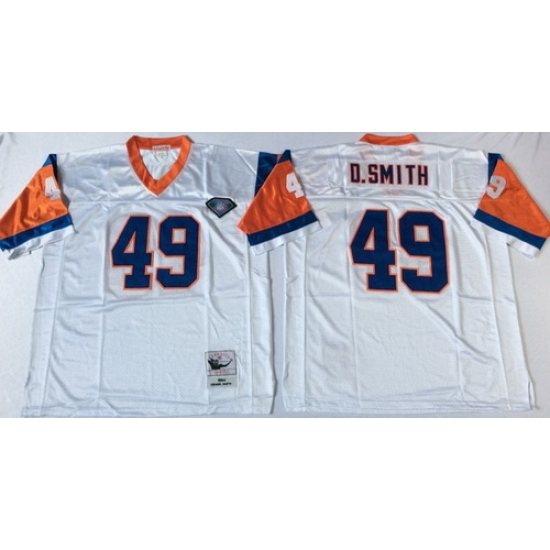 Mitchell And Ness Broncos # 2349 Dennis Smith white Throwback Stitched NFL Jersey Mitchell And Ness Broncos # 2349 Dennis Smith white Throwback Stitched NFL Jersey