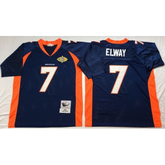 Mitchell And Ness Broncos #7 john elway blue orange Throwback Stitched NFL Jersey Mitchell And Ness Broncos #7 john elway blue orange Throwback Stitched NFL Jersey