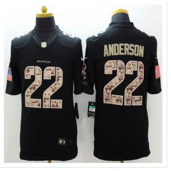 New Denver Broncos #22 C.J. Anderson Black Men Stitched NFL Limited Salute to Service Jersey New Denver Broncos #22 C.J. Anderson Black Men Stitched NFL Limited Salute to Service Jersey