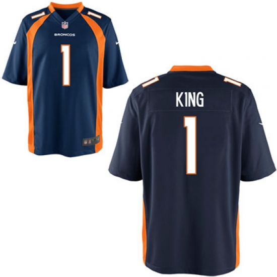 Nike Broncos #1 Marquette King Navy Elite Jersey Nike Broncos #1 Marquette King Navy Elite Jersey