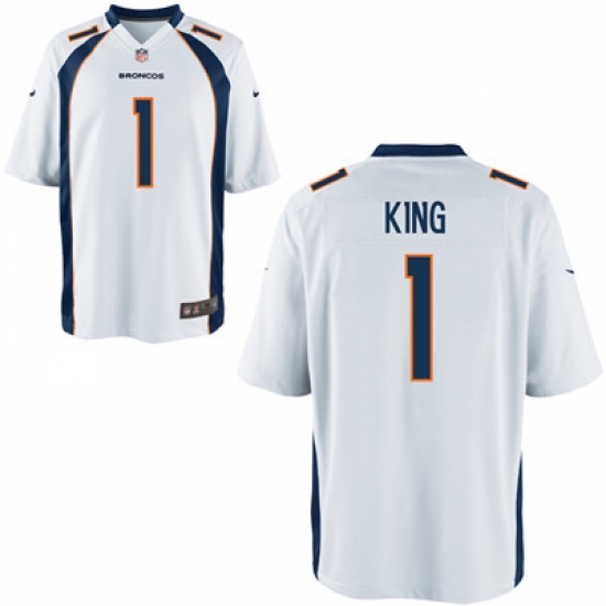 Nike Broncos #1 Marquette King White Elite Jersey Nike Broncos #1 Marquette King White Elite Jersey