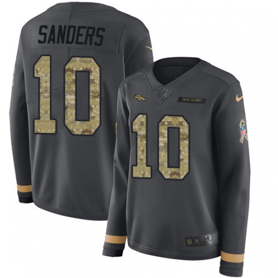 Nike Broncos #10 Emmanuel Sanders Anthracite Salute to Service Nike Broncos #10 Emmanuel Sanders Anthracite Salute to Service