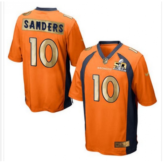 Nike Broncos #10 Emmanuel Sanders Orange Team Color Mens Stitched NFL Game Super Bowl 50 Collection Jersey Nike Broncos #10 Emmanuel Sanders Orange Team Color Mens Stitched NFL Game Super Bowl 50 Collection Jersey