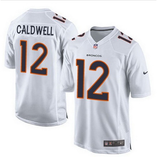 Nike Broncos #12 Andre Caldwell White Mens Stitched NFL Game Event Jersey Nike Broncos #12 Andre Caldwell White Mens Stitched NFL Game Event Jersey