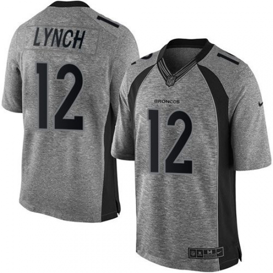 Nike Broncos #12 Paxton Lynch Gray Mens Stitched NFL Limited Gridiron Gray Jersey Nike Broncos #12 Paxton Lynch Gray Mens Stitched NFL Limited Gridiron Gray Jersey