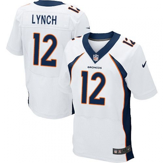 Nike Broncos #12 Paxton Lynch White Mens Stitched NFL New Elite Jersey Nike Broncos #12 Paxton Lynch White Mens Stitched NFL New Elite Jersey