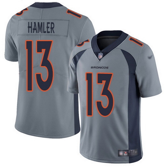 Nike Broncos 13 KJ Hamler Gray Men Stitched NFL Limited Inverted Legend Jersey Nike Broncos 13 KJ Hamler Gray Men Stitched NFL Limited Inverted Legend Jersey