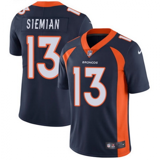 Nike Broncos #13 Trevor Siemian Navy Blue Alternate Mens Stitched NFL Vapor Untouchable Limited Jersey Nike Broncos #13 Trevor Siemian Navy Blue Alternate Mens Stitched NFL Vapor Untouchable Limited Jersey