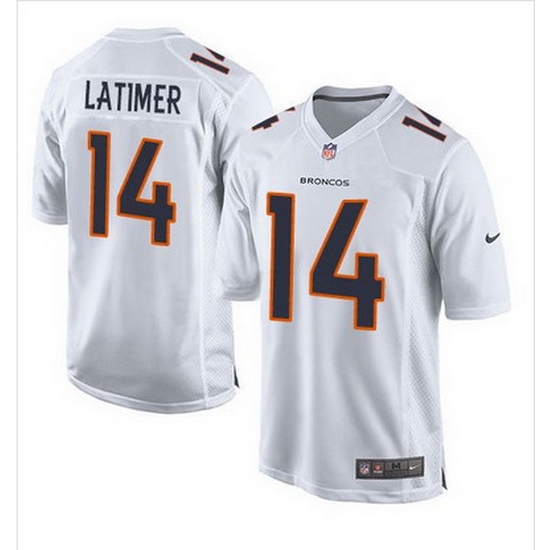 Nike Broncos #14 Cody Latimer White Mens Stitched NFL Game Event Jersey Nike Broncos #14 Cody Latimer White Mens Stitched NFL Game Event Jersey