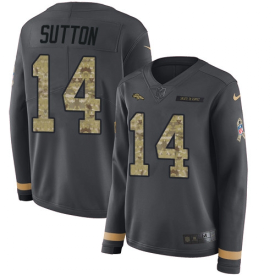 Nike Broncos #14 Courtland Sutton Anthracite Salute to Service Nike Broncos #14 Courtland Sutton Anthracite Salute to Service