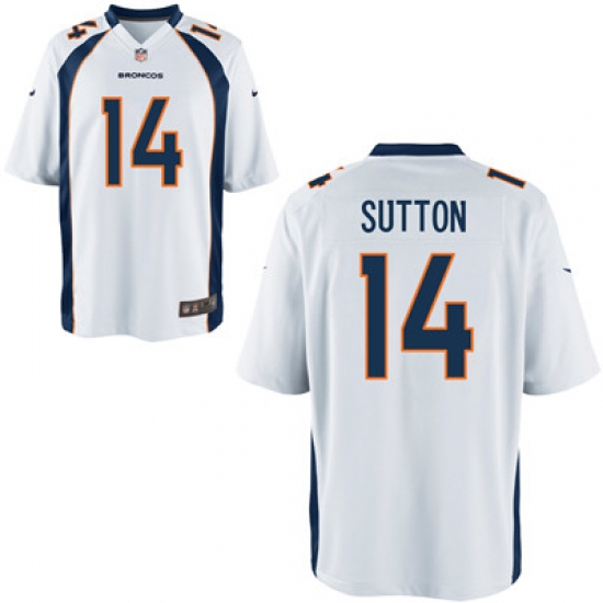Nike Broncos #14 Courtland Sutton White Elite Jersey Nike Broncos #14 Courtland Sutton White Elite Jersey
