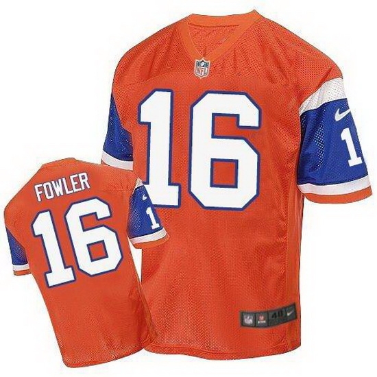Nike Broncos #16 Bennie Fowler Orange Throwback Mens Stitched NFL Elite Jersey Nike Broncos #16 Bennie Fowler Orange Throwback Mens Stitched NFL Elite Jersey