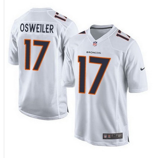 Nike Broncos #17 Brock Osweiler White Mens Stitched NFL Game Event Jersey Nike Broncos #17 Brock Osweiler White Mens Stitched NFL Game Event Jersey