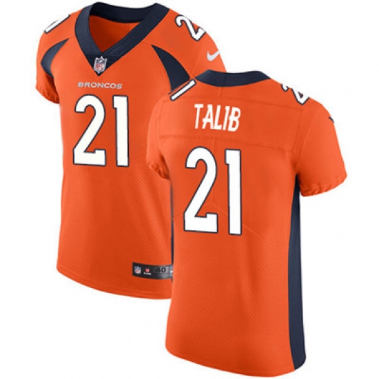 Nike Broncos #21 Aqib Talib Orange Team Color Mens Stitched NFL Vapor Untouchable Elite Jersey Nike Broncos #21 Aqib Talib Orange Team Color Mens Stitched NFL Vapor Untouchable Elite Jersey