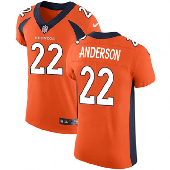 Nike Broncos #22 C J Anderson Orange Team Color Mens Stitched NFL Vapor Untouchable Elite Jersey Nike Broncos #22 C J Anderson Orange Team Color Mens Stitched NFL Vapor Untouchable Elite Jersey