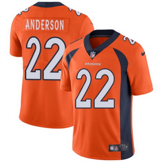 Nike Broncos #22 C J Anderson Orange Team Color Mens Stitched NFL Vapor Untouchable Limited Jersey Nike Broncos #22 C J Anderson Orange Team Color Mens Stitched NFL Vapor Untouchable Limited Jersey