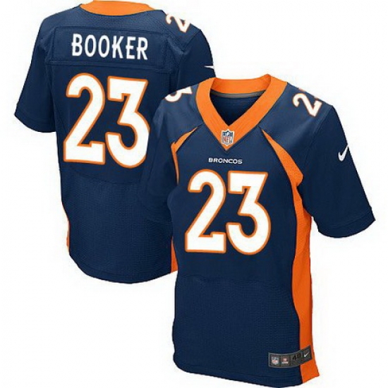 Nike Broncos #23 Devontae Booker Navy Blue Alternate Mens Stitched NFL New Elite Jersey Nike Broncos #23 Devontae Booker Navy Blue Alternate Mens Stitched NFL New Elite Jersey