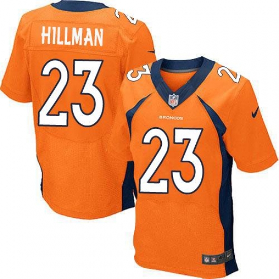 Nike Broncos #23 Ronnie Hillman Orange Team Color Mens Stitched NFL New Elite Jersey Nike Broncos #23 Ronnie Hillman Orange Team Color Mens Stitched NFL New Elite Jersey