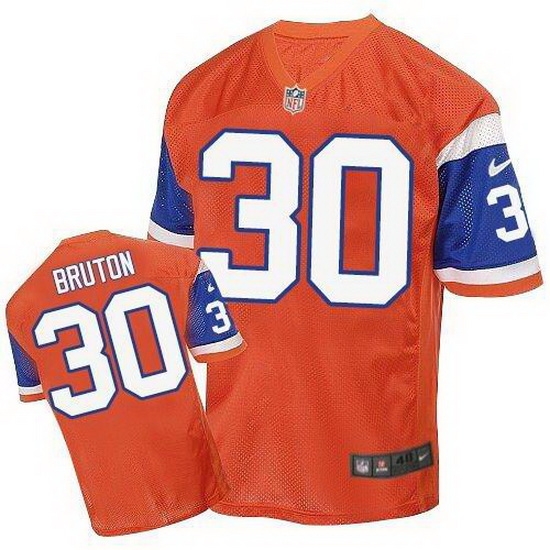 Nike Broncos #30 David Bruton Orange Throwback Mens Stitched NFL Elite Jersey Nike Broncos #30 David Bruton Orange Throwback Mens Stitched NFL Elite Jersey
