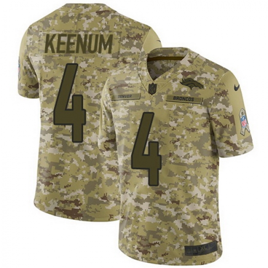 Nike Broncos #4 Case Keenum Camo Mens Stitched NFL Limited 2018 Salute To Service Jersey Nike Broncos #4 Case Keenum Camo Mens Stitched NFL Limited 2018 Salute To Service Jersey