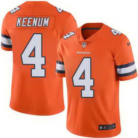 Nike Broncos 4 Case Keenum Orange Color Rush Limited Jersey Nike Broncos 4 Case Keenum Orange Color Rush Limited Jersey