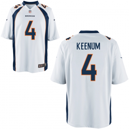 Nike Broncos #4 Case Keenum White Elite Jersey Nike Broncos #4 Case Keenum White Elite Jersey