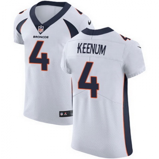 Nike Broncos #4 Case Keenum White Mens Stitched NFL Vapor Untouchable Elite Jersey Nike Broncos #4 Case Keenum White Mens Stitched NFL Vapor Untouchable Elite Jersey