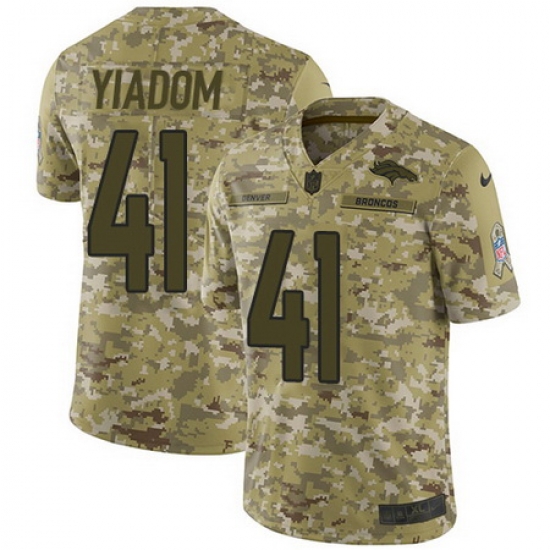 Nike Broncos #41 Isaac Yiadom Camo Mens Stitched NFL Limited 2018 Salute To Service Jersey Nike Broncos #41 Isaac Yiadom Camo Mens Stitched NFL Limited 2018 Salute To Service Jersey