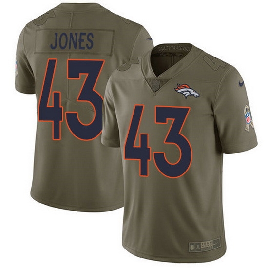 Nike Broncos 43 Joe Jones Olive Men Stitched NFL Limited 2017 Salute To Service Jersey Nike Broncos 43 Joe Jones Olive Men Stitched NFL Limited 2017 Salute To Service Jersey