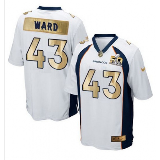 Nike Broncos #43 T J Ward White Mens Stitched NFL Game Super Bowl 50 Collection Jersey Nike Broncos #43 T J Ward White Mens Stitched NFL Game Super Bowl 50 Collection Jersey